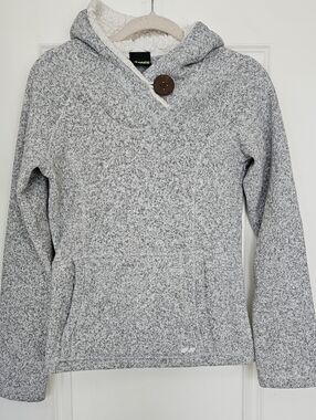 Koppen Sherpa Lined Hoodie Women Small Gray Pullover Cozy Outdoor Gorpcore